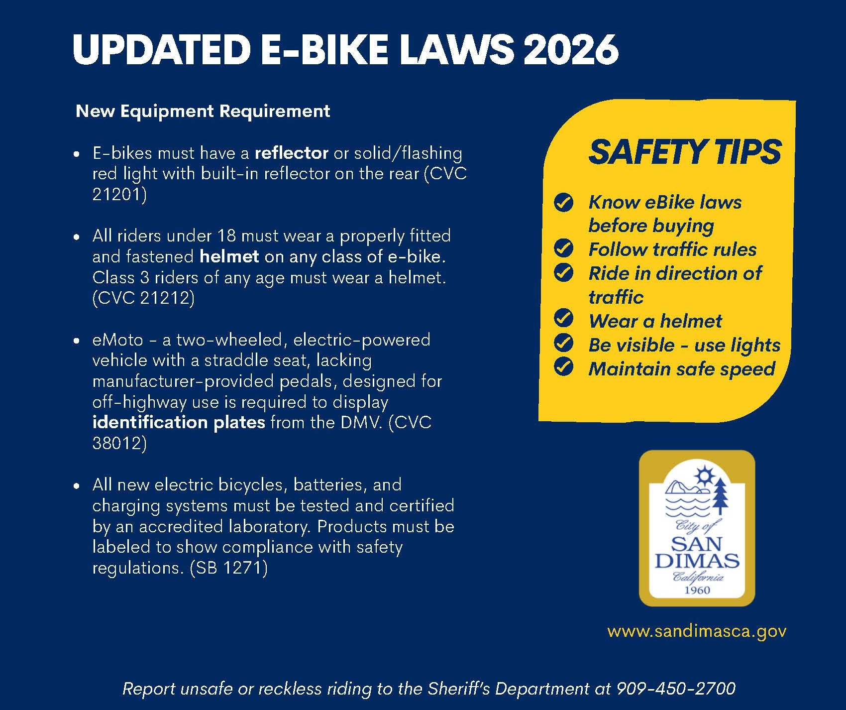 Updated EBike Laws 2026